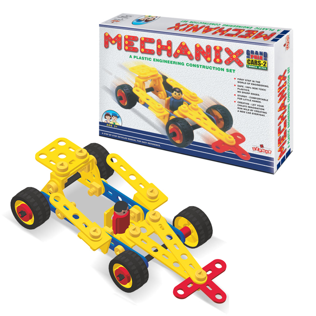 Plastic Cars 2 DIY 7 - in -1 Plastic Construction Set Ages 3+ Years