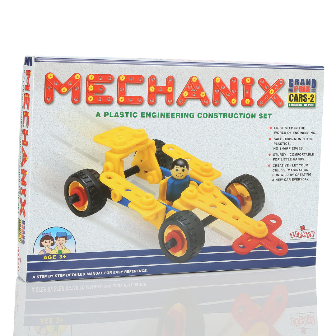 Plastic Cars 2 DIY 7 - in -1 Plastic Construction Set Ages 3+ Years