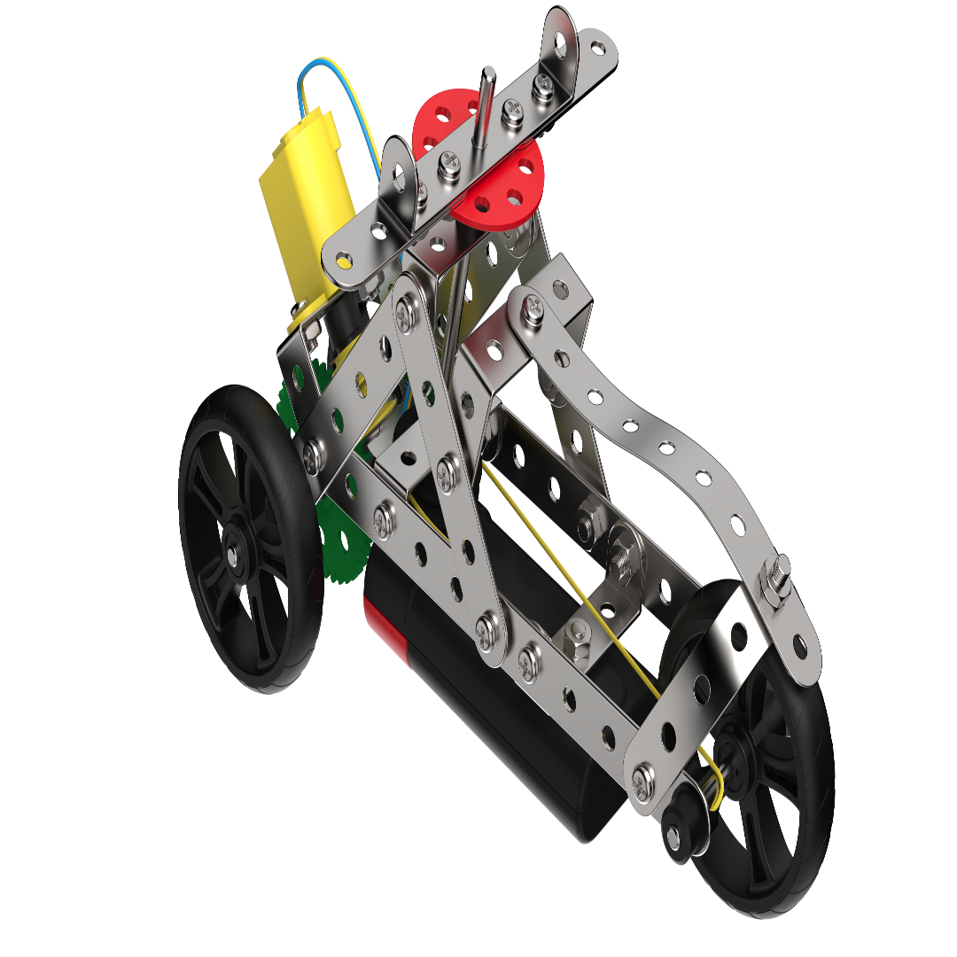 Mechanix Steel Robotix - 8-in-1 DIY Motorized STEM Steel Construction Set Ages 8+ Years