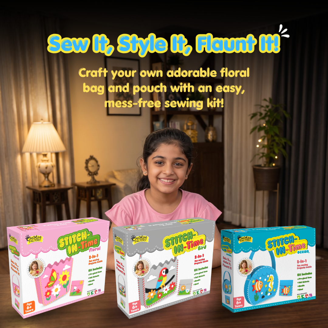 Stitch-In-Time Bird DIY Sewing Kit for Kids 6+ Years