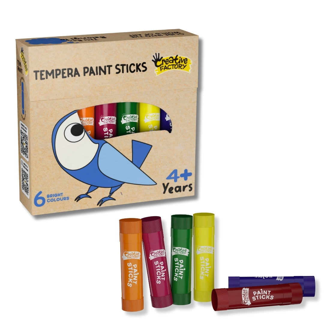 Tempera Paint Sticks Mess-Free Twist & Paint Colors for Ages 4+ Years