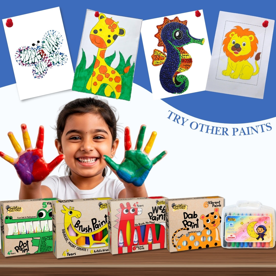 Tempera Paint Sticks Mess-Free Twist & Paint Colors for Ages 4+ Years
