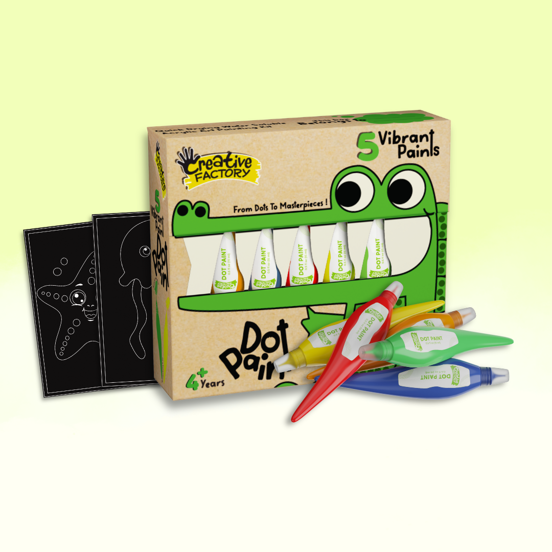 Dot Paint 6-Color Mess-Free Squeeze & Paint Art Set for Ages 4+ Years