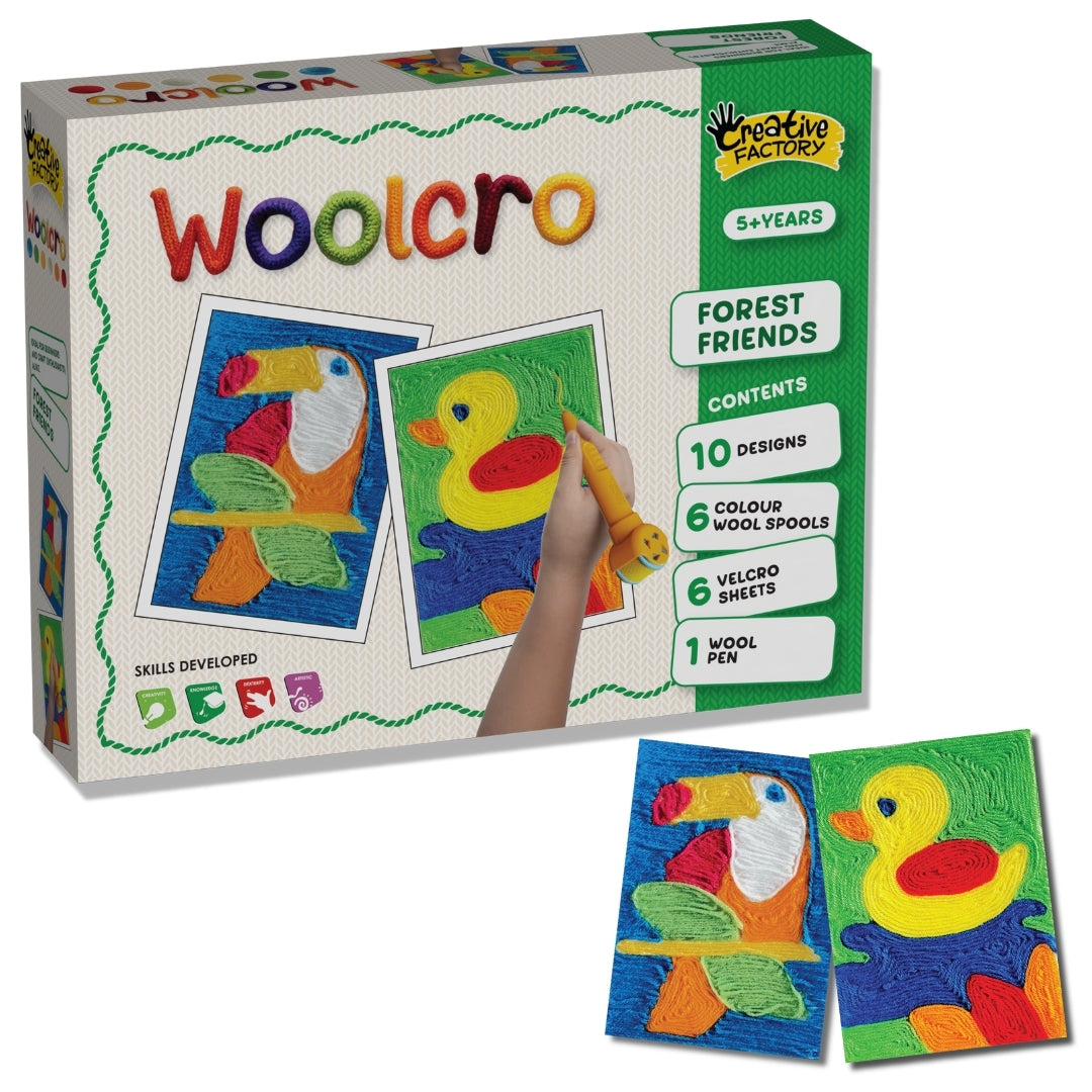 Woolcro Wool Painting Activity Forest Friends Theme Kit for 8+ Years
