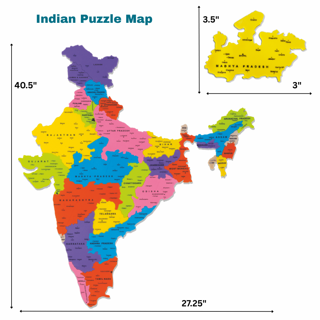 Discover World Premium Plastic Map Puzzle and Trivia Memory Game for 7+ Years