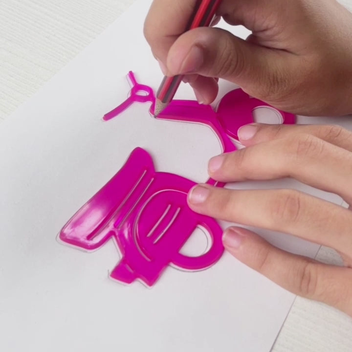 Funcils Transport Stencil Art Set with Crayons 3+ Years